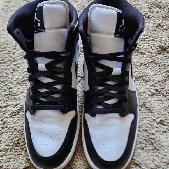 Wmns Air Jordan 1 Mid Panda Pre-Owned Sz 12 - Picture 4 of 8